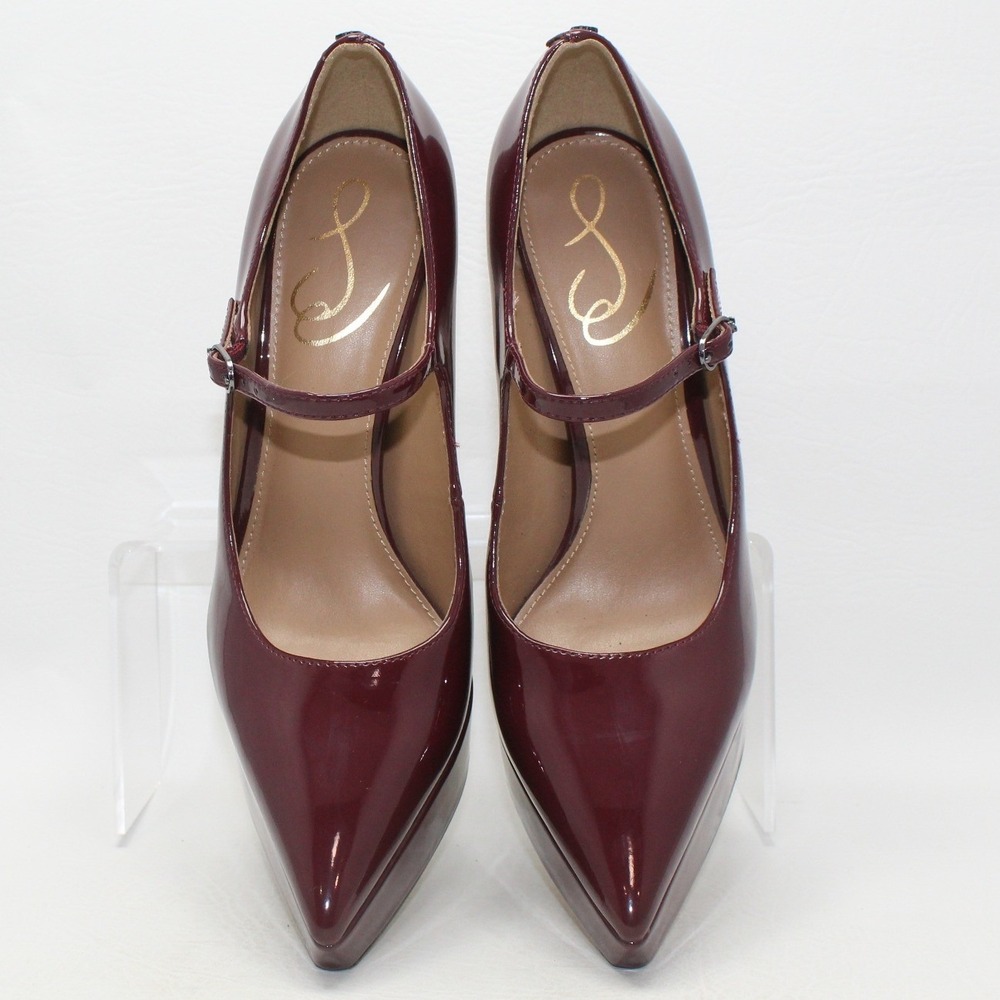 Sam Edelman Jildie Platform Slingback Mary Jane Pump French Burgundy Size 7.5 - Picture 10 of 12